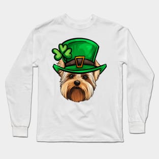 Funny St Patricks Day Biewer Terrier Long Sleeve T-Shirt